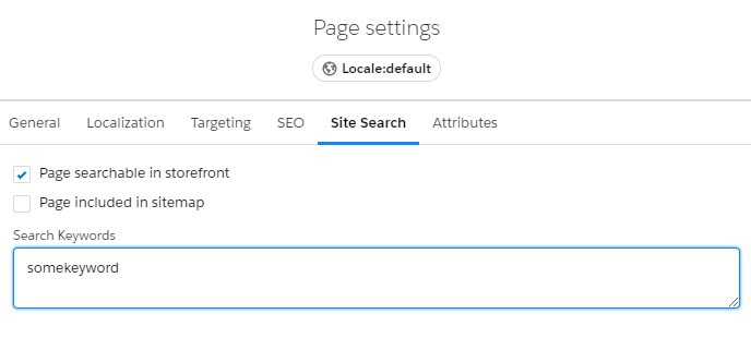 updating the search setting of the PD site